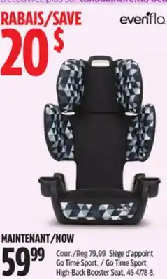 Canadian Tire Evenflo GoTime Sport High-Back Booster Seat offer