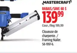 Canadian Tire Mastercraft Framing Nailer offer