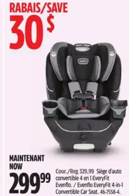 Canadian Tire Evenflo Every Fit 4-in-1 Convertible Car Seat offer