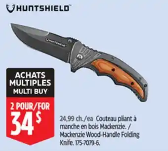 Canadian Tire HUNTSHIELD Mackenzie Wood-Handle Folding Knife offer