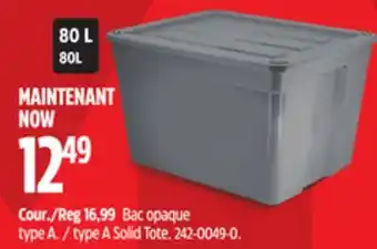 Canadian Tire type A Solid Tote offer