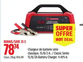 Canadian Tire MotoMaster Classic Series 15/8/2A Battery Charger offer