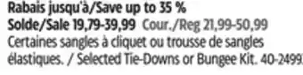 Canadian Tire Selected Tie-Downs or Bungee Kit offer