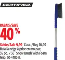 Canadian Tire Certified 35 Snow Brush with Foam Grip offer