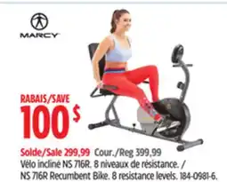 Canadian Tire Marcy NS 716R Recumbent Bike offer