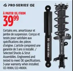 Canadian Tire Selected Shocks & Strut Assemblies offer