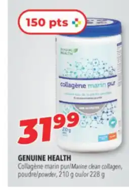 Familiprix GENUINE HEALTH Marine clean collagen, powder, 210 g or 228 g offer