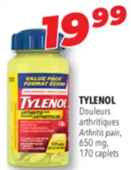 Familiprix TYLENOL Douleurs arthritiques Arthritis pain, 650 mg, 170 caplets offer