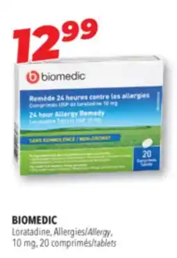 Familiprix BIOMEDIC, Loratadine, Allergies/Allergy, 10 mg, 20 tablets offer