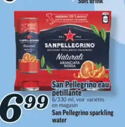 Marché Richelieu SAN PELLEGRINO SPARKLING SAN PELLEGRINO | SAN PELLEGRINO SPARKLING WATER offer