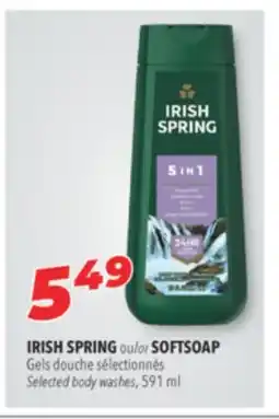 Familiprix IRISH SPRING or SOFTSOAP, Gels doucheM Selected body washes, 591 ml offer