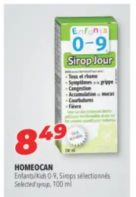 Familiprix HOMEOCAN, Enfants/Kids 0-9, Selected syrup, 100 ml offer