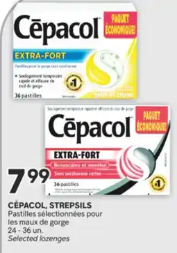 Brunet CÉPACOL, STREPSILS Pastilles sélectionnées pour les maux de gorge offer