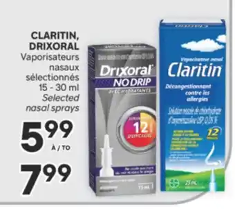 Brunet CLARITIN, DRIXORAL Vaporisateurs nasaux sélectionnés offer