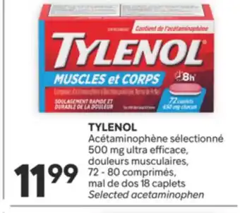 Brunet TYLENOL Acétaminophène sélectionné 500 mg offer