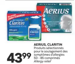 Brunet AERIUS, CLARITIN Produits sélectionnés pour le soulagement des symptômes d'allergies offer