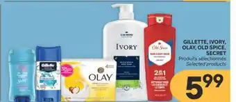 Brunet GILLETTE, IVORY, OLAY, OLD SPICE, SECRET Produits sélectionnés offer