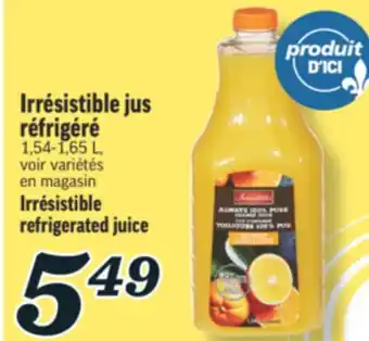 Marché Richelieu IRRÉSISTIBLE JUS RÉFRIGÉRÉ | IRRÉSISTIBLE REFRIGERATED JUICE offer