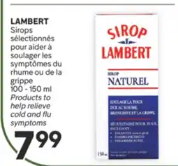 Brunet LAMBERT Sirops sélectionnés pour aider à soulager les symptômes du rhume ou de la grippe offer