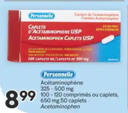 Brunet PERSONNELLE Acétaminophène 325-500 mg 100 - 120 comprimés ou caplets, 650 mg 50 caplets offer