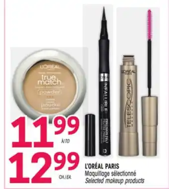 Uniprix L'ORÉAL PARIS Maquillage sélectionné/Selected makeup products offer