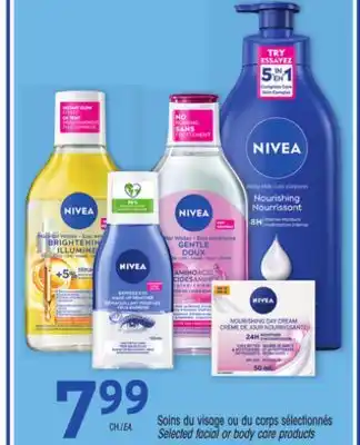 Uniprix NIVEA Soins du visage ou du corps sélectionnés /Selected facial or body care products offer