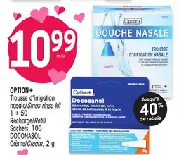 Uniprix OPTION+ Trousse d'irrigation nasale/Sinus rinse kit, Recharge/Refill offer