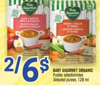 Uniprix BABY GOURMET ORGANIC Purées sélectionnées/Selected purees offer