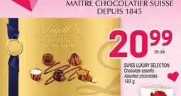 Uniprix LINDT SWISS LUXURY SELECTION Chocolats assortis/Assorted chocolates offer