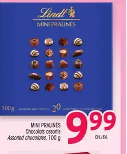 Uniprix LINDT MINI PRALINÉS Chocolats assortis/Assorted chocolates offer