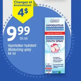 Uniprix OPTION+ Vaporisateur hydratant / Moisturizing spray offer