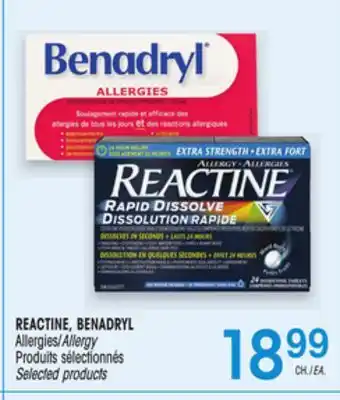 Uniprix REACTINE, BENADRYL Allergies/Allergy offer