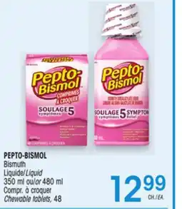 Uniprix PEPTO-BISMOL Bismuth Liquide/Liquid/Compr. à croquer Chewable tablets offer