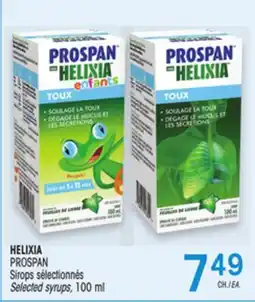 Uniprix HELIXIA PROSPAN Sirops sélectionnés/Selected syrups offer