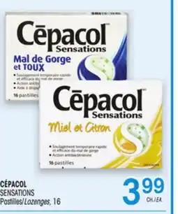 Uniprix CÉPACOL SENSATIONS Pastilles/Lozenges offer