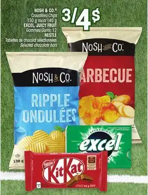 Uniprix NOSH & CO CROUSTILLES/CHIPS, EXCEL JUICY FRUIT GOMMES/GUMS NESTLÉ offer