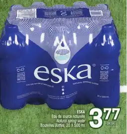 Uniprix ESKA Eau de source naturelle/Natural spring water, Bouteilles/Bottles offer