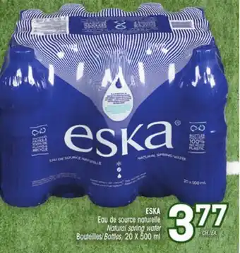 Uniprix ESKA Eau de source naturelle/Natural spring water, Bouteilles/Bottles offer