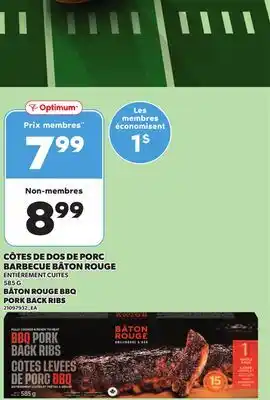 Provigo CÔTES DE DOS DE PORC BARBECUE BÂTON ROUGE 585 G offer