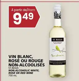 Rachelle-Bery Grocery ST-REGIS NON-ALCOHOLIC WHITE, ROSÉ OR RED WINE offer