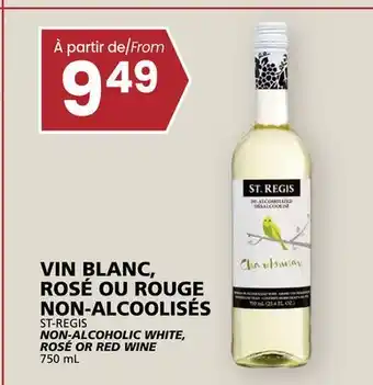 Rachelle-Bery Grocery ST-REGIS NON-ALCOHOLIC WHITE, ROSÉ OR RED WINE offer