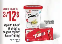 Provigo YOPLAIT TUBES (8 X 56 G) OU YOGOURT YOPLAIT SOURCE (630 G) offer