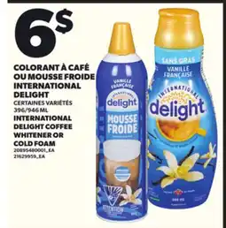 Provigo COLORANT À CAFÉ OU MOUSSE FROIDE INTERNATIONAL DELIGHT, 396/946 ML offer