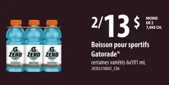 Provigo BOISSON POUR SPORTIFS GATORADE , 6x591 mL offer