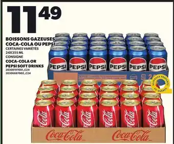 Provigo BOISSONS GAZEUSES COCA-COLA OU PEPSI 24X355 ML offer