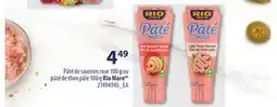 Provigo PÂTÉ DE SAUMON ROSE 100 G OU PÂTÉ DE THON PÂLE 100 G RIO MARE offer