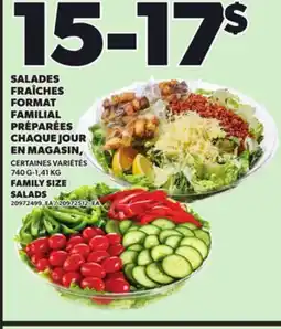 Provigo SALADES FRAÎCHES FORMAT FAMILIAL PRÉPARÉES CHAQUE JOUR EN MAGASIN, 740 G-1,41 KG offer