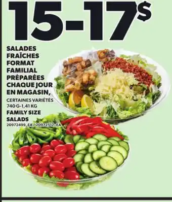 Provigo SALADES FRAÎCHES FORMAT FAMILIAL PRÉPARÉES CHAQUE JOUR EN MAGASIN, 740 G-1,41 KG offer