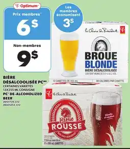 Provigo BIÈRE DÉSALCOOLISÉE PC, 12X355 ML offer