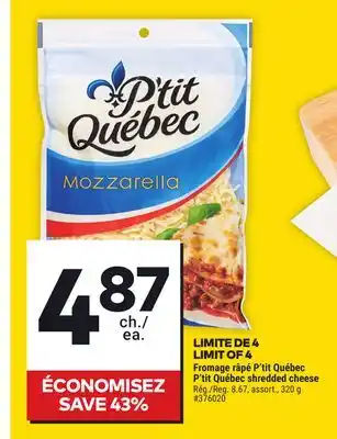 Giant Tiger P'tit Québec shredded cheese offer